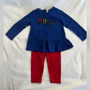 Polo by Ralph Lauren Blue and Red Kids Matching Set